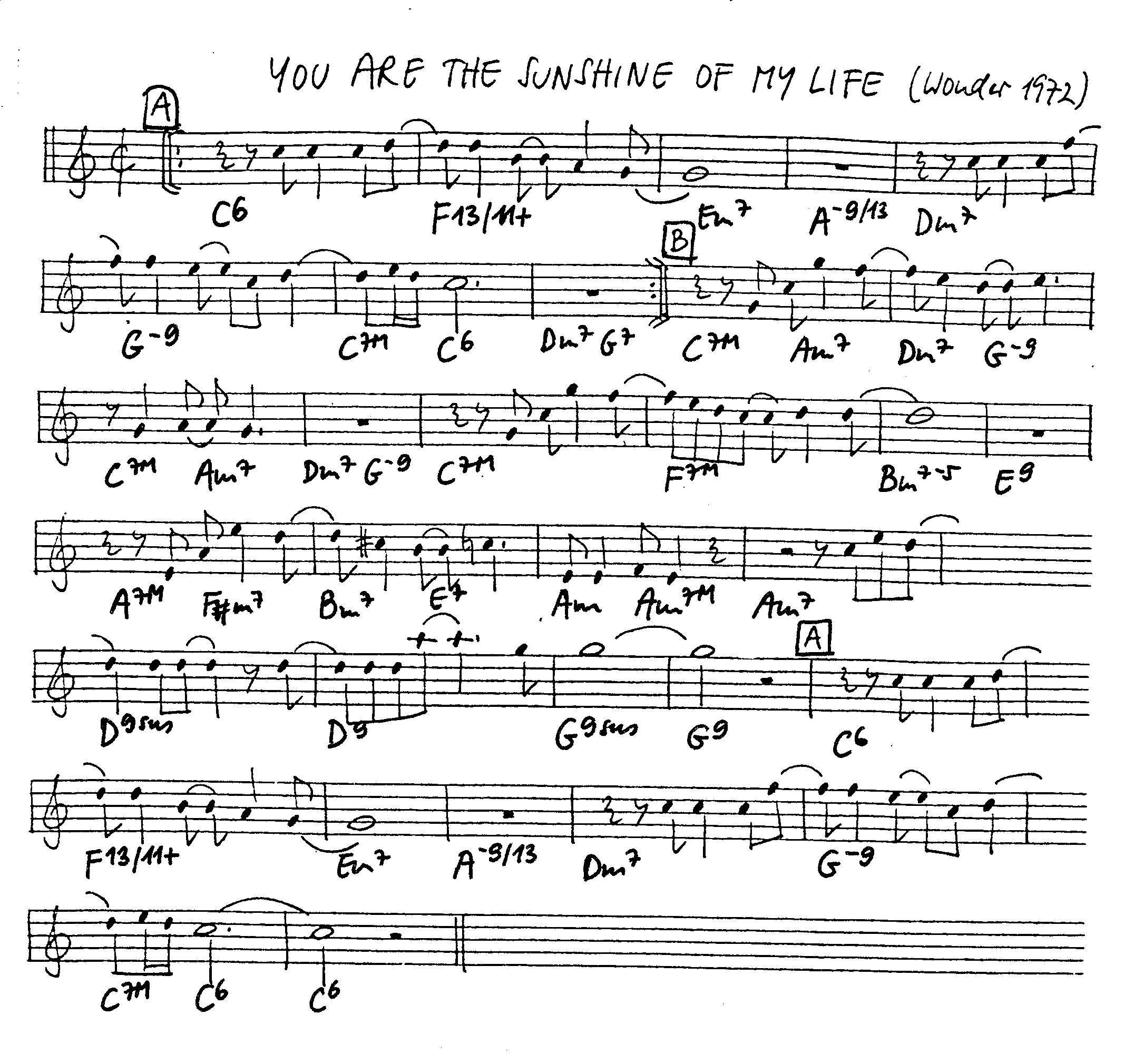 you are the sunshine of my life leadsheet – book us for your next 20s or gatsby event